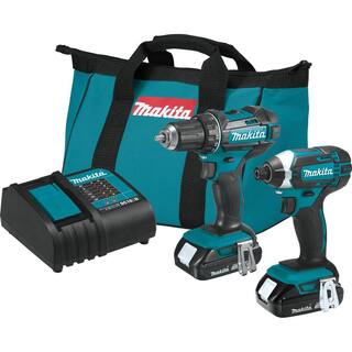 Makita 18V LXT Lithium-Ion Cordless Compact 2-Piece Combo Kit (Driver-DrillImpact Driver) CT225SYX