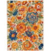 Nourison Allur Floral Ivory Multicolor 53 x 73 Area Rug, (5x7)