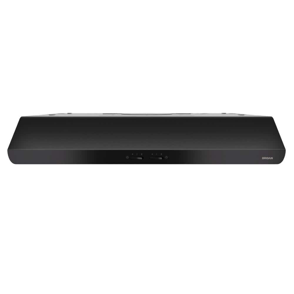 BroanNuTone Sahale BKSH1 30 in 300 Max Blower CFM Convertible UnderCabinet Range Hood with Light in Black