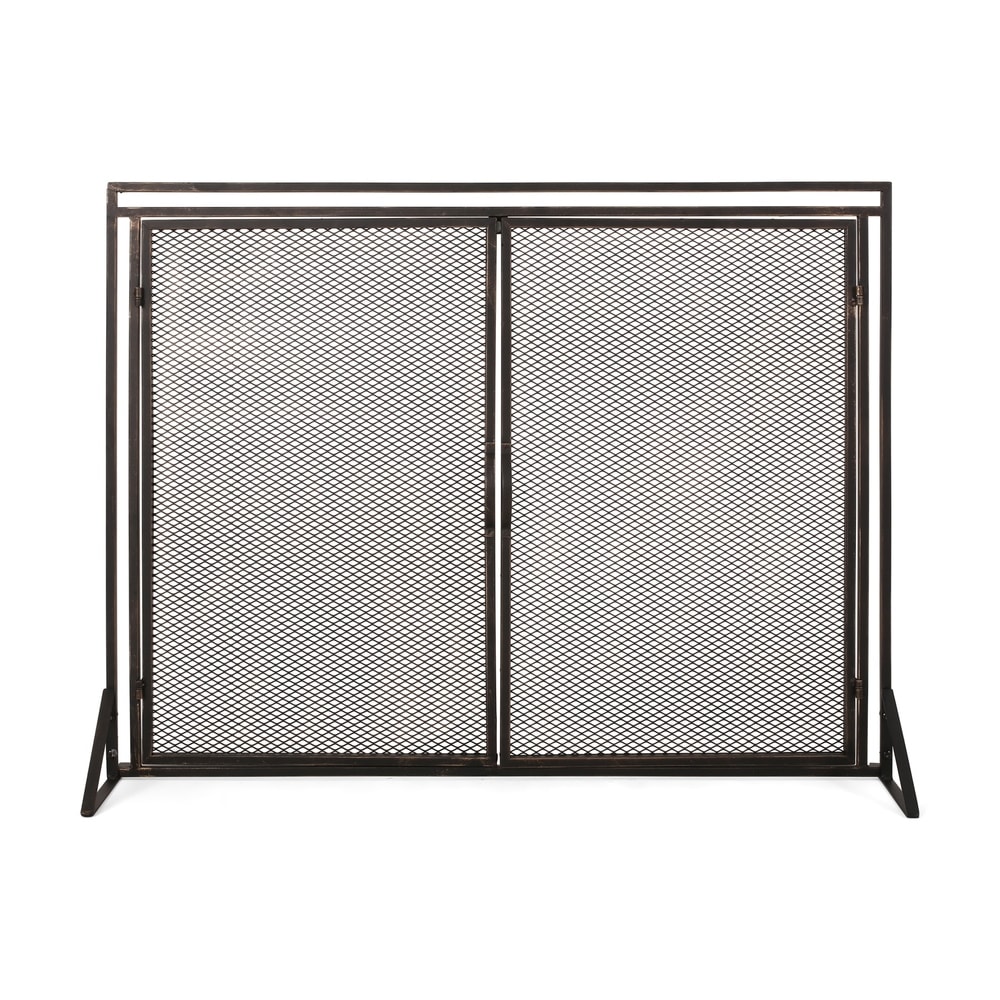 Cartwright Modern Iron Fireplace Screen by Christopher Knight Home   30.50\