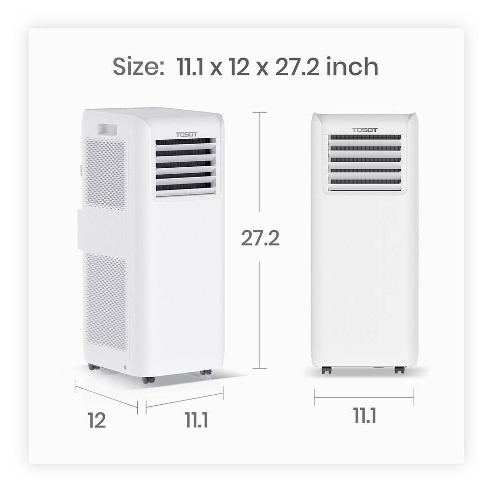 Tosot Aovia 8000 BTU (5000 BTU DOE) Portable Air Conditioner 3-in-1 AC Dehumidifier Fan for Rooms up to 250 sq. ft. GPC05AP-A3NNA1A