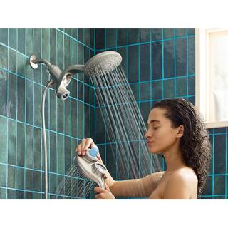 MOEN Aromatherapy 6-Spray Patterns 6.5 in. Tub Wall Mount Dual Shower Heads with INLY Capsules in Spot Resist Brushed Nickel IN208C2SRN