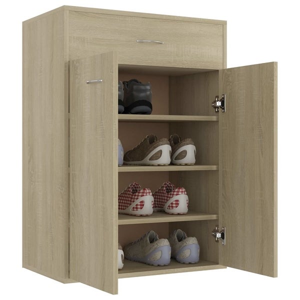 Shoe Cabinet Sonoma Oak 23.6x13.7x33 Chipboard - - 35205866