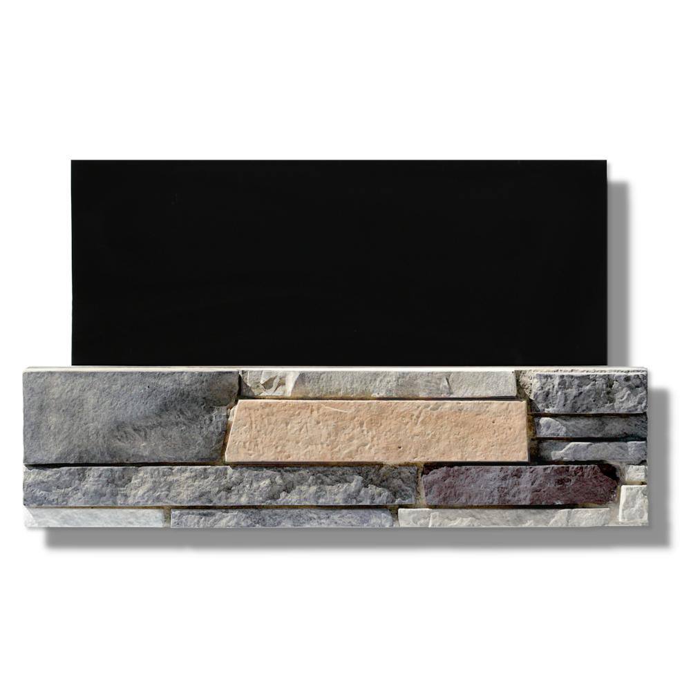 Silvermine Stone 6 in. x 24 in. Stone Veneer Ledgestone Flat Panel Marin Fog (Box of 8) MF-BL-XX-FL