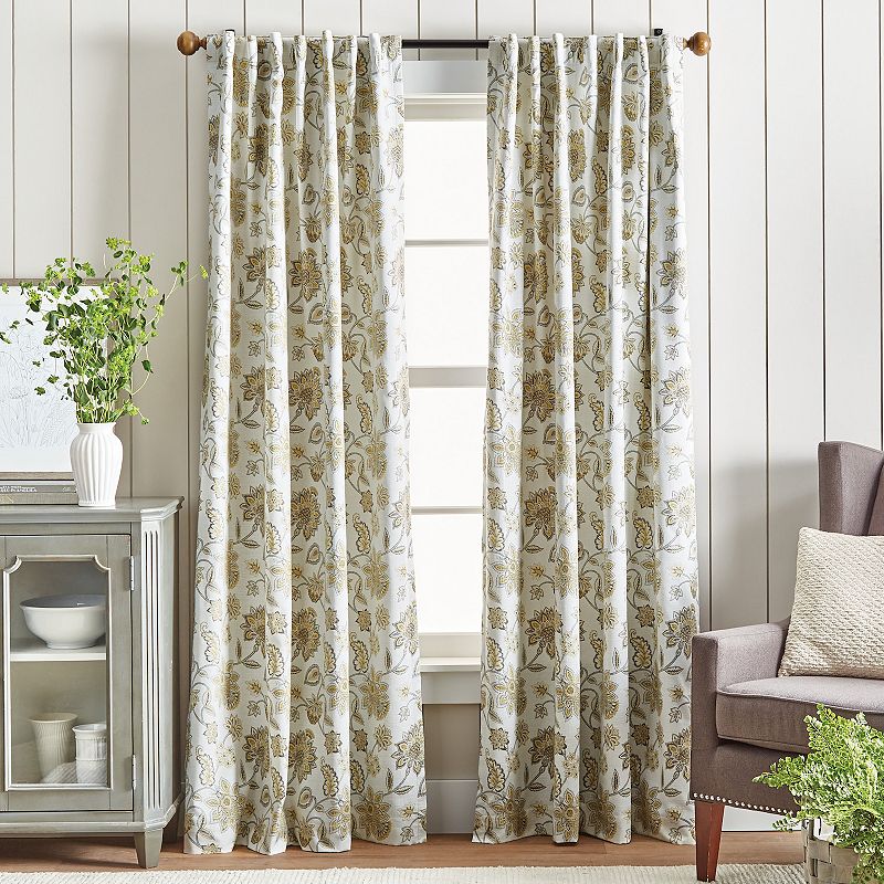 Martha Stewart Jakarta Backtab 2 Window Curtain Panels