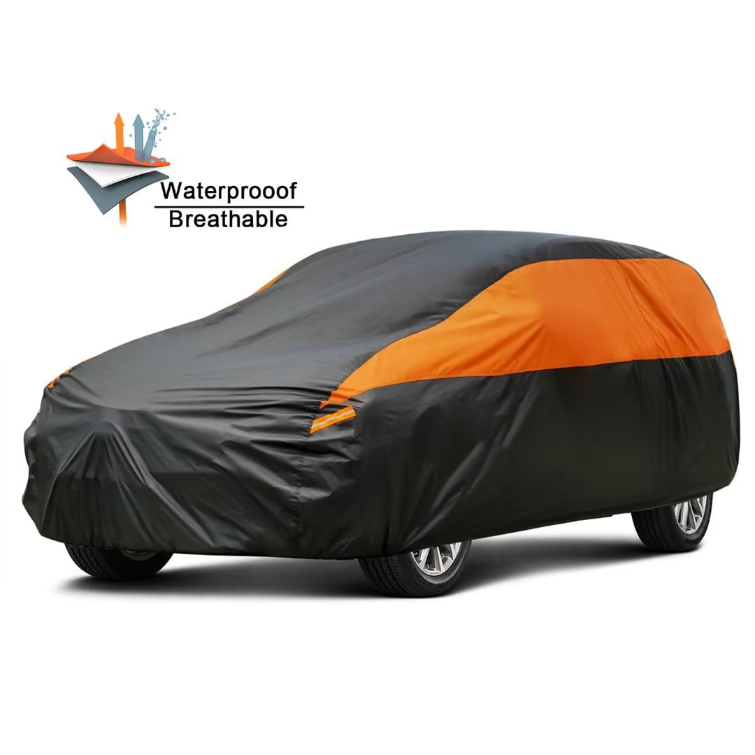 GUNHYI SUV Car Cover for Automobiles All Weather Waterproof， Size A8 Fit for SUV 182 to 190 inch， Black