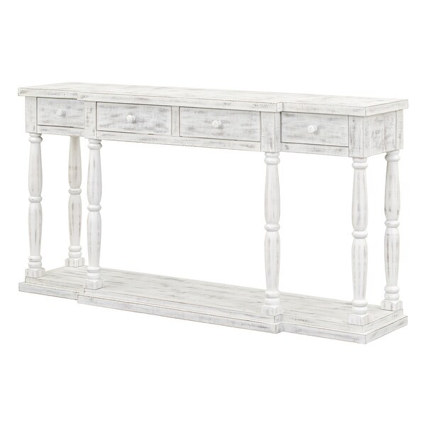 Console Table for Hallway Living Room with 4 Drawers and 1 Shelf