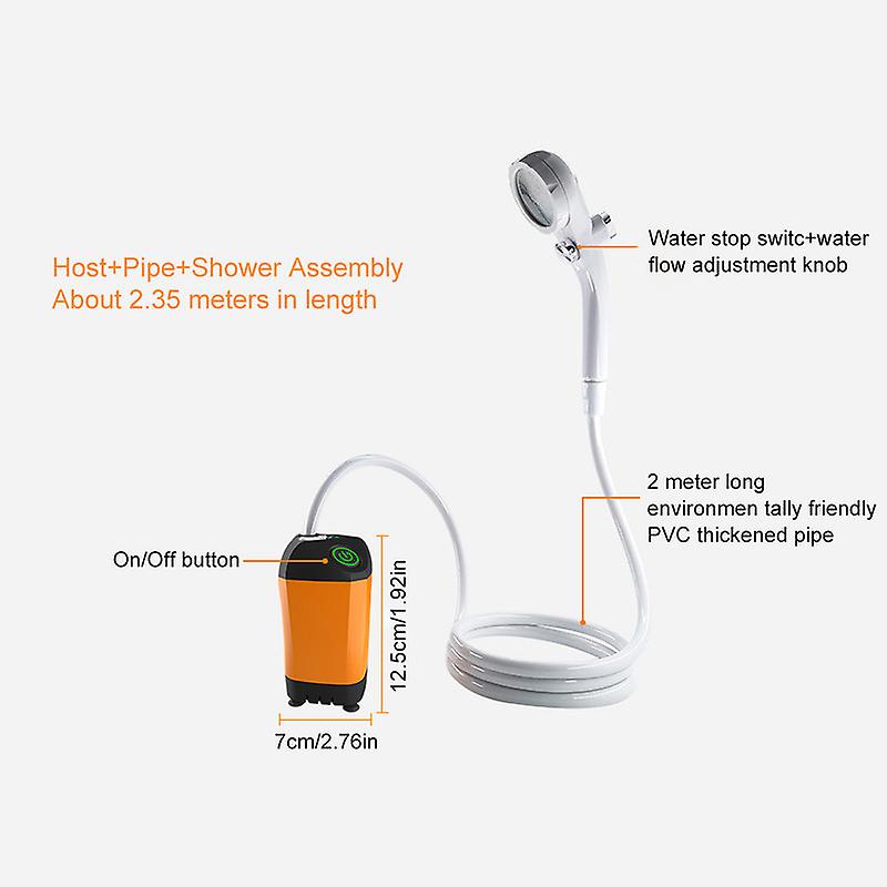 Outdoor Camping Shower Portable Electric Shower Pump With Digital Display Ipx7 Waterproof For Camping Travel Beach Pet Watering