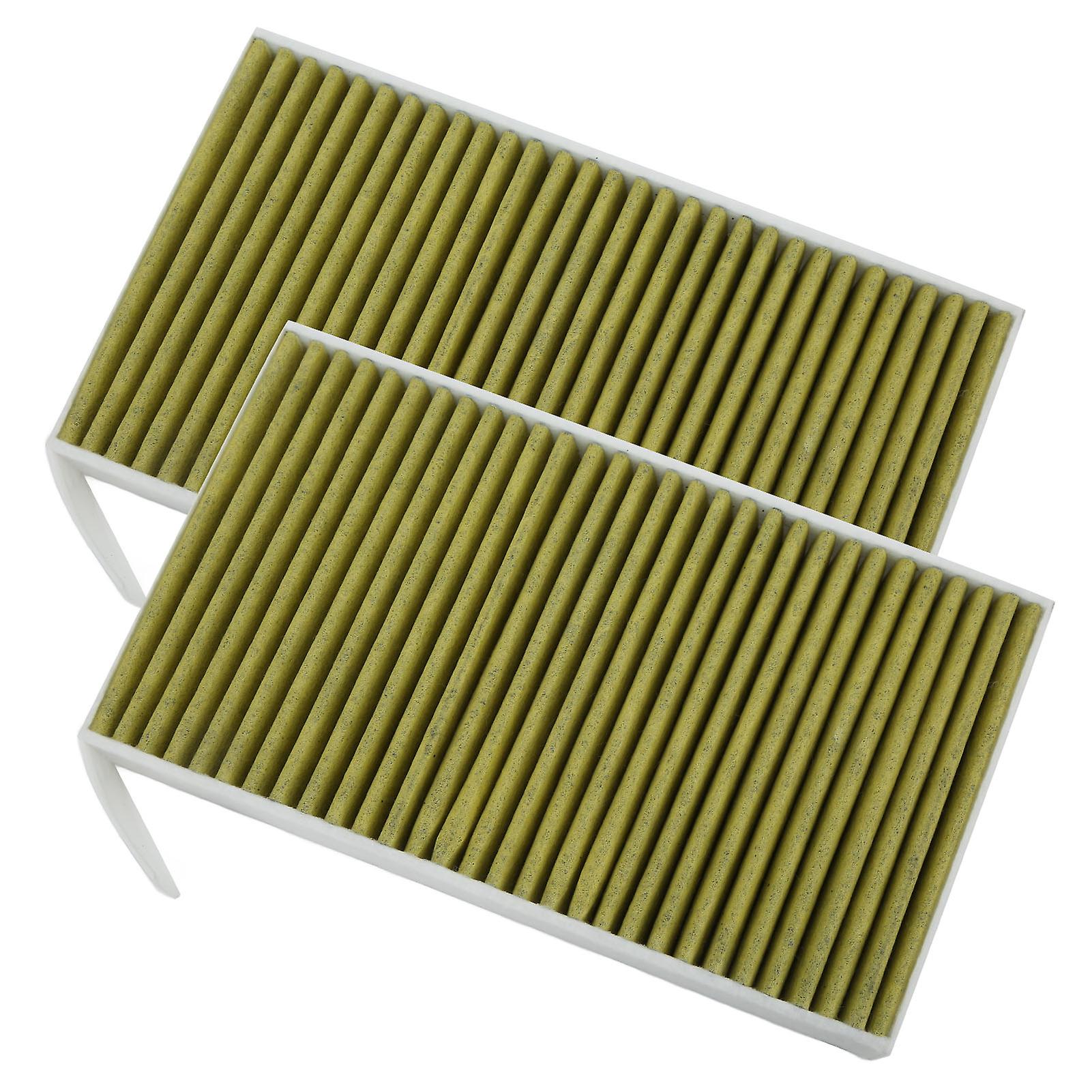 2pcs Cabin Air Filter Activated Carbon Good Sealing Durable Replacement For Tesla Mode 3 Y