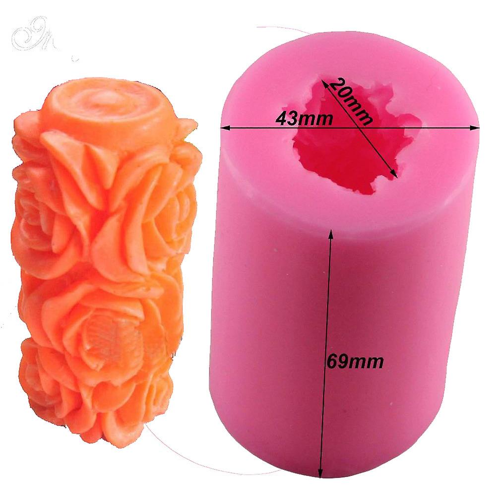 Rose Flower Cylinder Baking Mold - 1pc