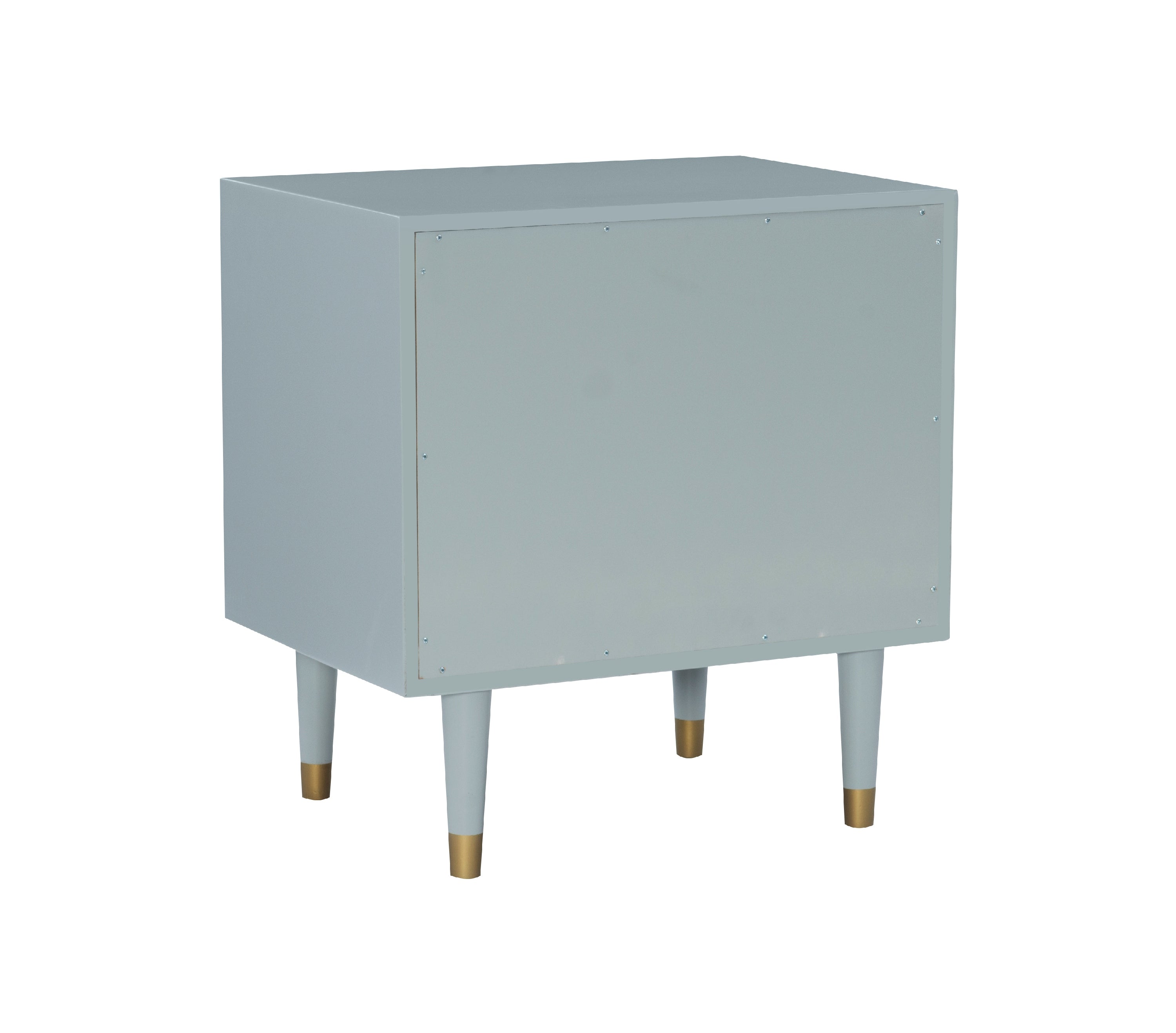 Linon Ginzel 2-Drawer Nightstand, Gray and Gold Finish