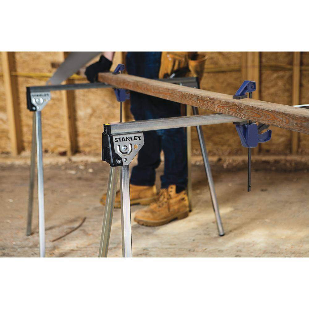 Stanley 31 in. W x 29 in. Folding Metal Sawhorse (2 Pack) STST60997