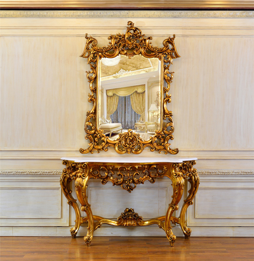 Rococo Gilded Console Table   Victorian   Console Tables   by Infinity Furniture  Houzz