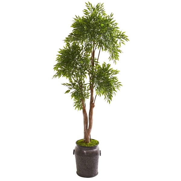 82 Ruscus Artificial Tree in Planter UV Resistant (Indoor/Outdoor)