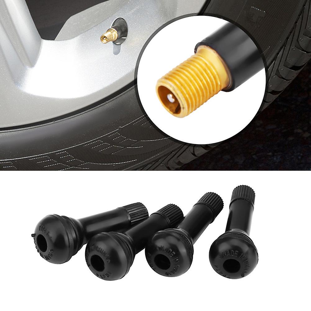 4pcs Rubber Tr414 Car Wheel Snap In Tubeless Tire Tyre Valve Stem Dust Cap