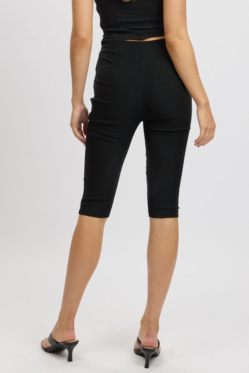 Black Capri Pants High Rise