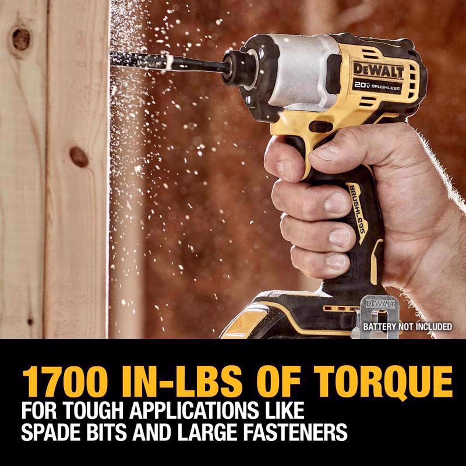 DW 20V MAX with POWERSTACK 1/4 in. Cordless Brushless Impact Driver Kit (Battery \u0026 Charger)