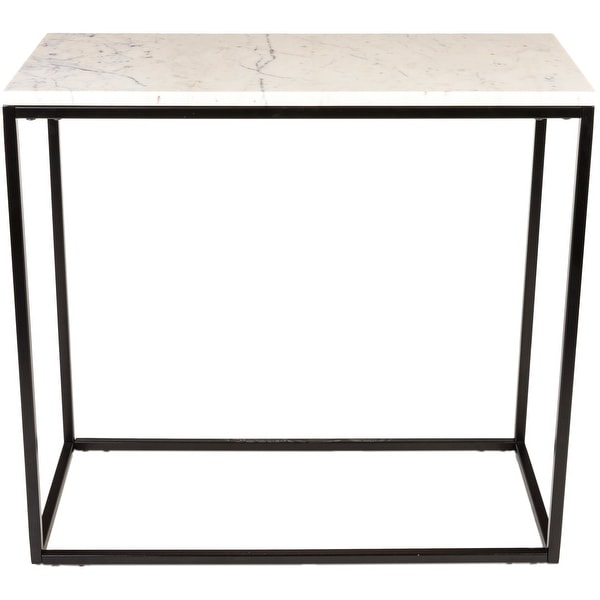 Cumo Modern Rectangular Mixed Material Frame End Table - 24