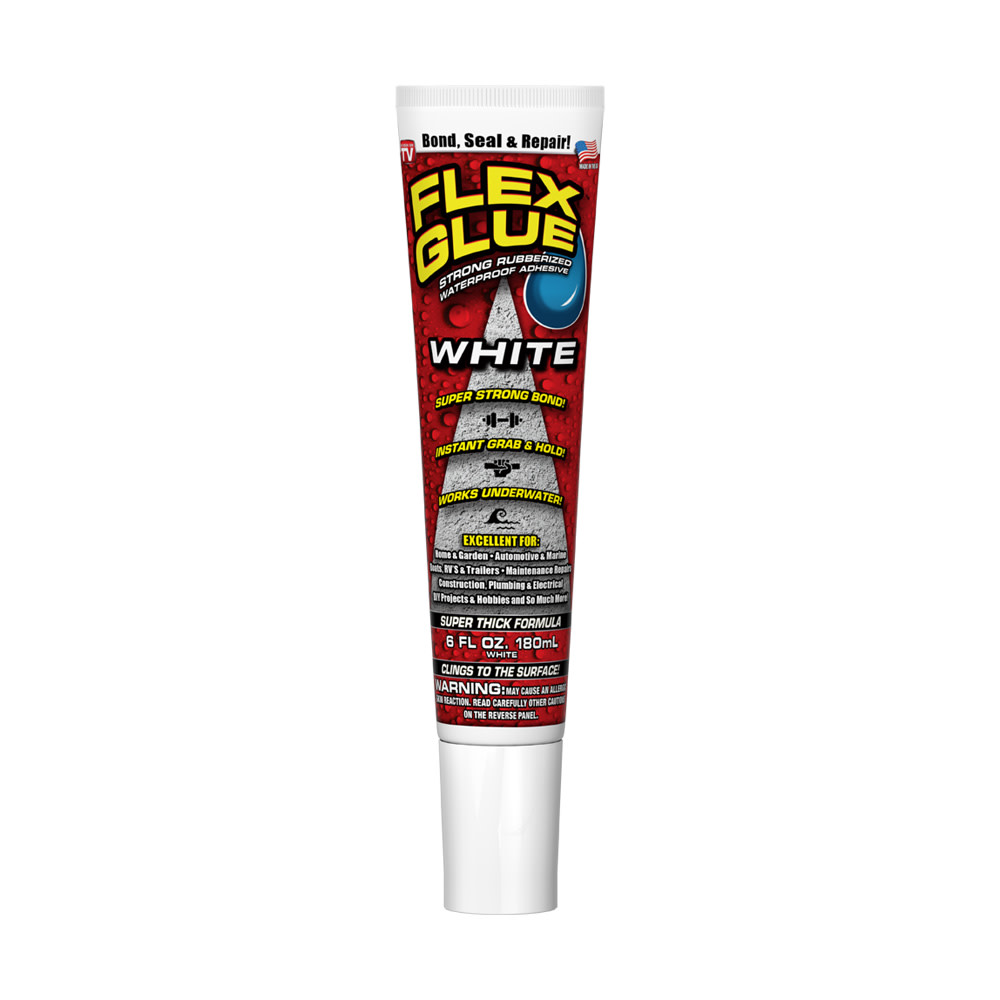 6 oz Flex Glue Rubberized Waterproof Adhesive ; White