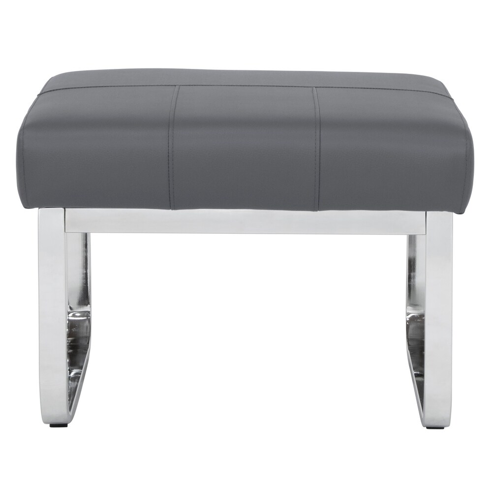 Studio Designs Home ure Rectangular Blended Leather Ottoman