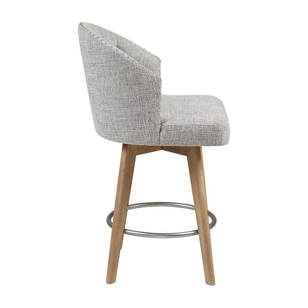 Madison Park Boyle Upholstered 360 Degree Swivel Counter Stool 26