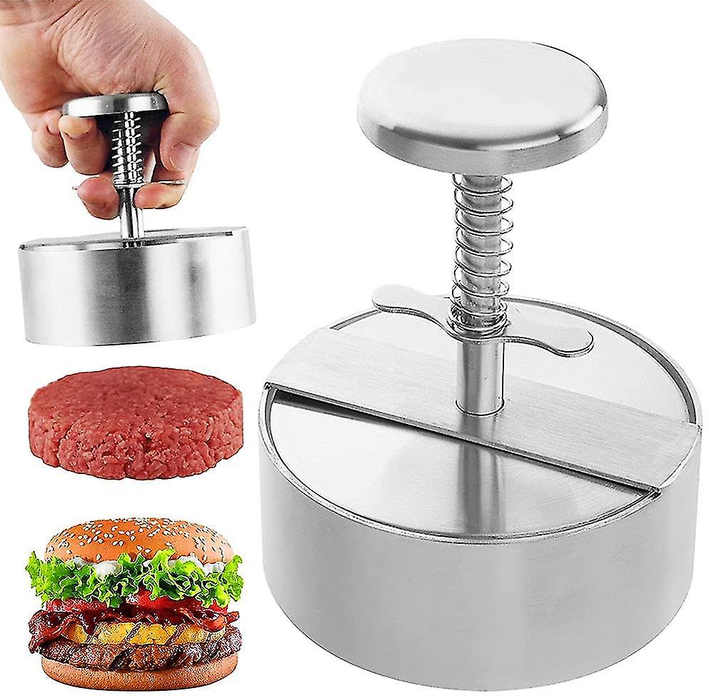 Burger Press Stainless Steel Burger Maker Hamburger Mold Perfect For Bbq Kitchen