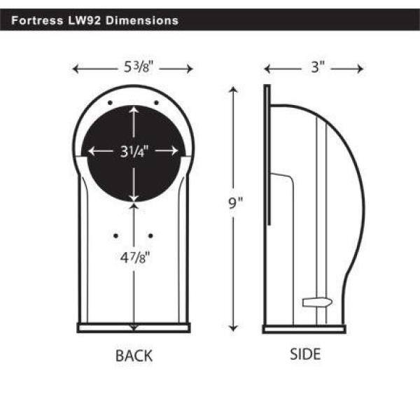 RectorSeal Fortress LW92W 3-12 in. Wall Inlet for Ductless Mini Split Cover LW92W