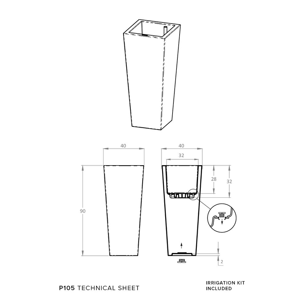 CLIMA Commercial Grade Tapered Planter in 36\