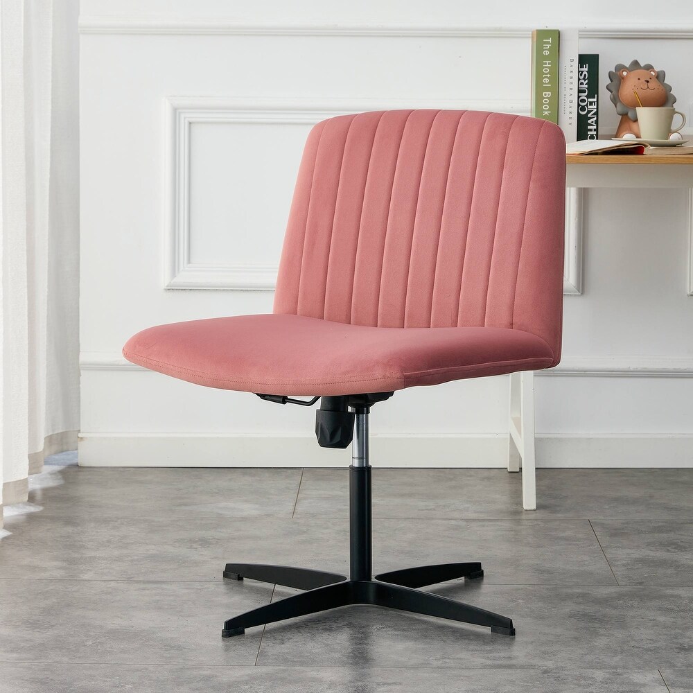 Velvet Padded Makeup Chair  Office Chair with Adjustable 360 Â° Swivel