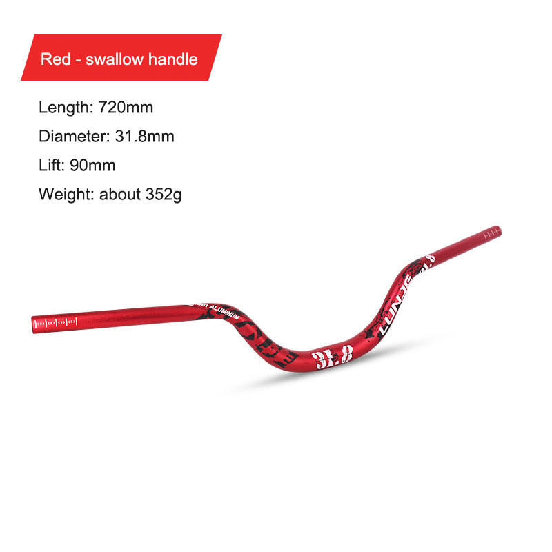 Swallow Shaped Mountain Bike Full Carbon Bicycle Handlebar 31.8*620 720mm Mtb Bike Parts Aluminum oy 7075 Cycling Handle Bar