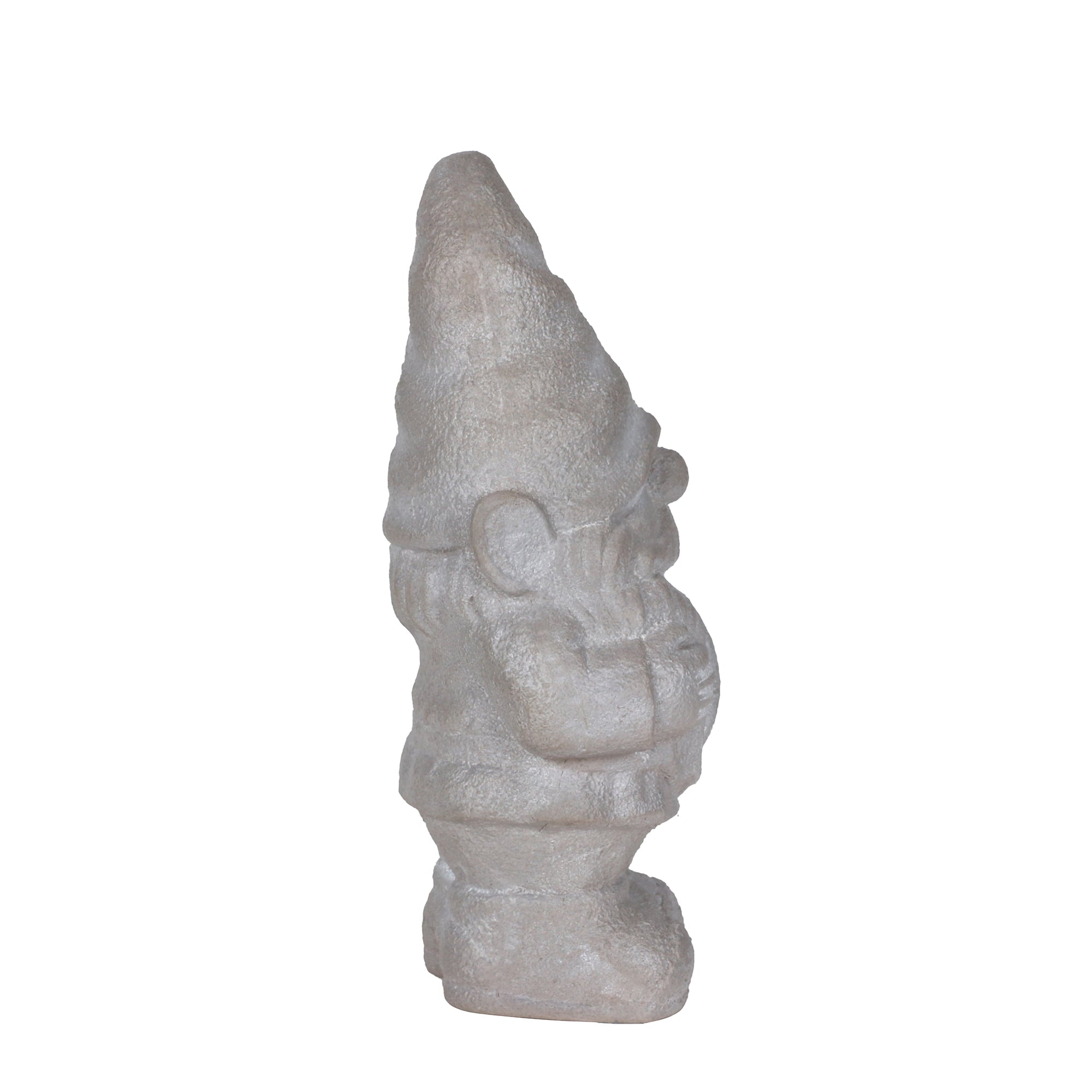 BHG Outdoor Grey Gnome Garden Statue, 5.75in L x 4.75in W x 12.5in H