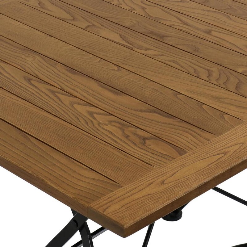 Ultimate Patio 48-Inch European Chestnut Wood Folding Dining Table