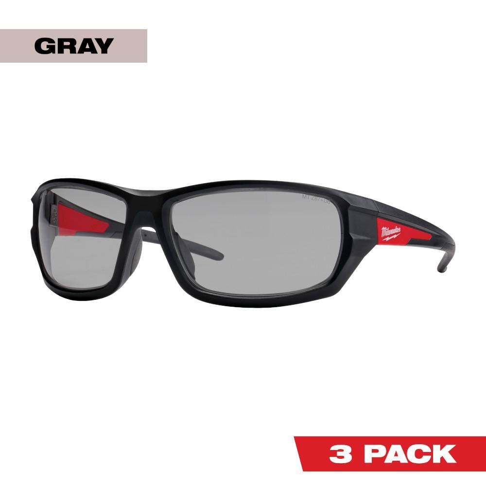 MW Gray Performance Safety Glasses Fog-Free Lenses (3-Pack) 48-73-2125X3