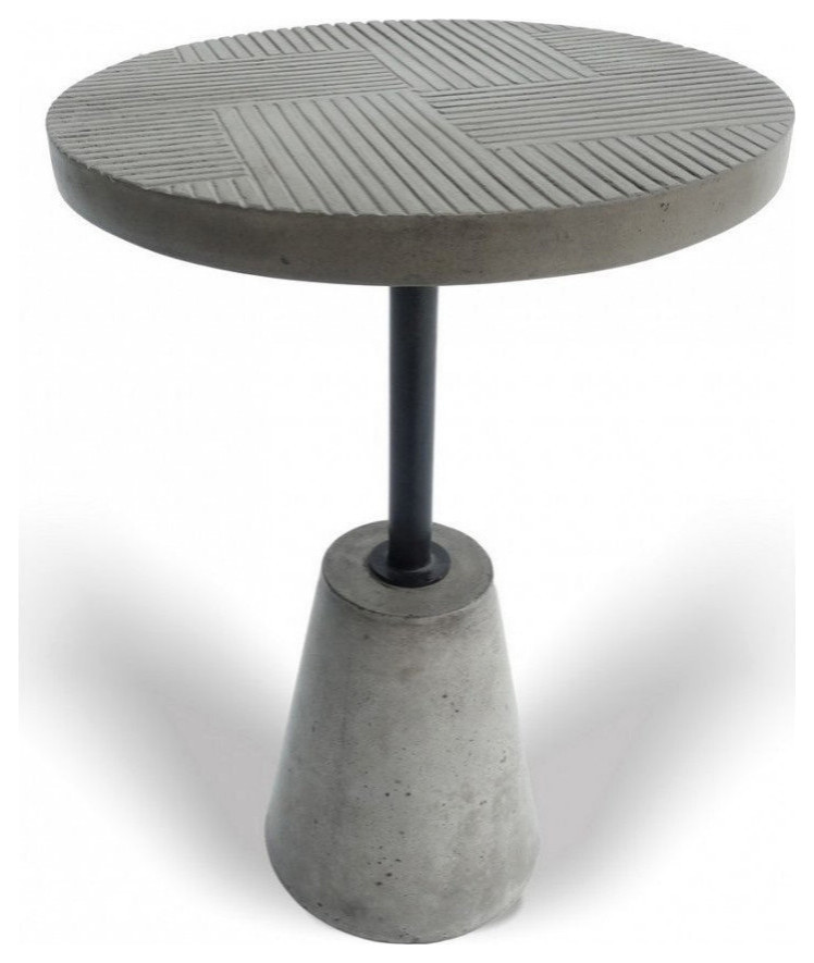 Tycho Modern Gray Concrete End Table   Industrial   Side Tables And End Tables   by Rustic Home Furniture Deco  Houzz