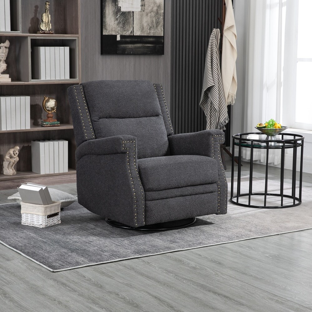 Swivel Glider Chair Sofa Lounge Recliner Boucle Rocking Chairs