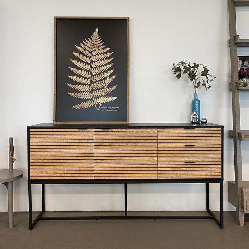 ODENCE Sideboard 160cm - Natural & Black