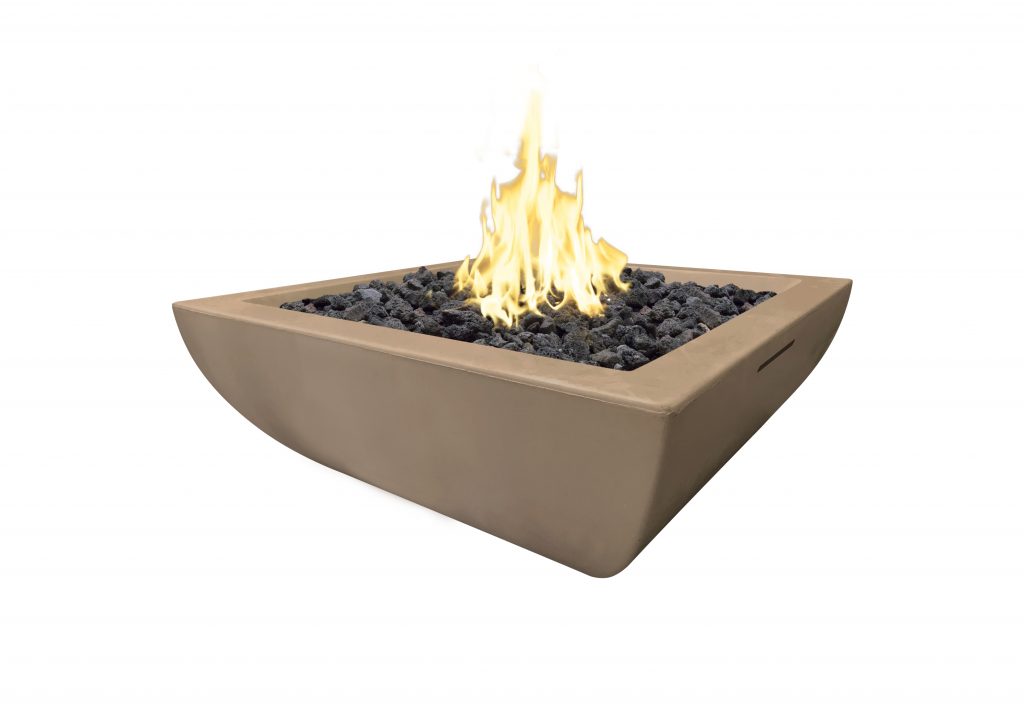 American Fyre Designs Bordeaux Petite Square Fire Bowl 30 x 30 x 12 1/4H