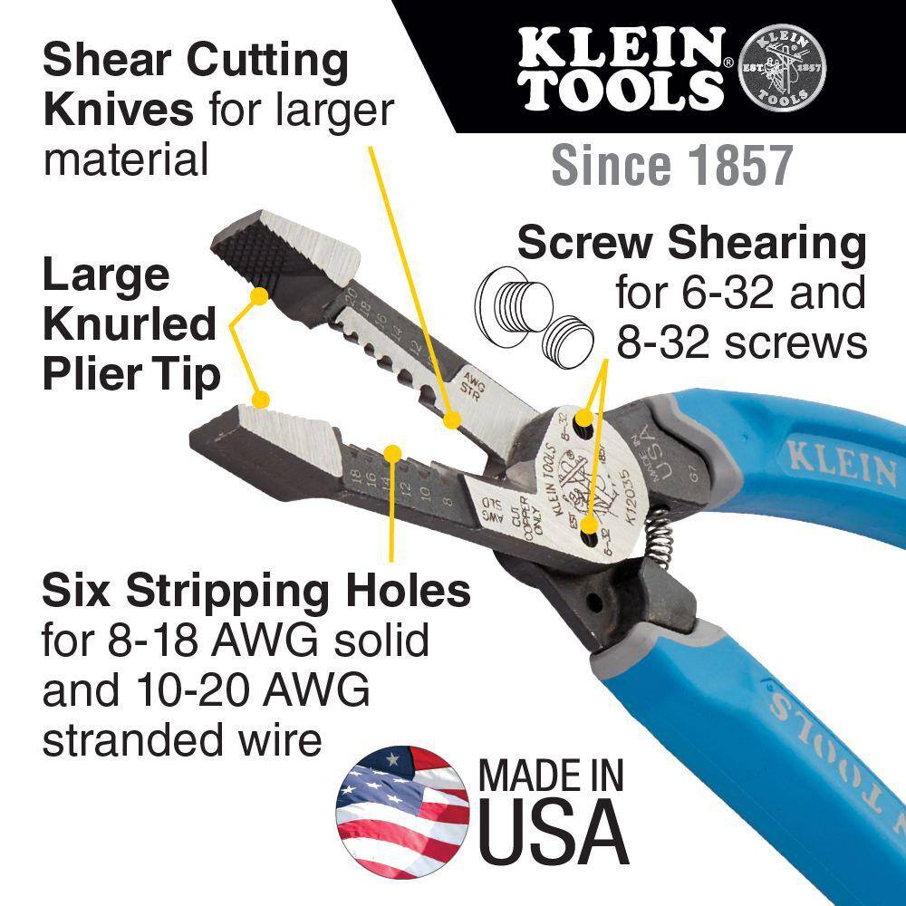 Klein Tools Forged Wire Stripper and Flip-Blade Insulated Screwdriver Tool Set M2O07090KIT