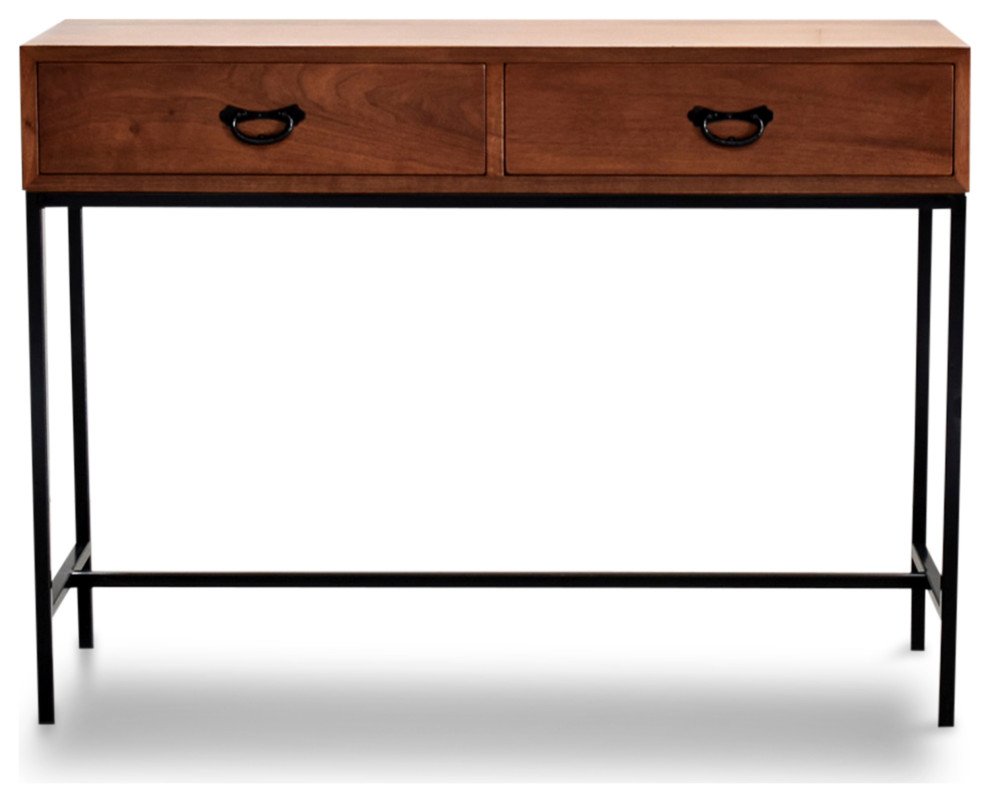 Kobe Small Console Table  Classic Walnut   Industrial   Console Tables   by Gingko Furniture  Houzz