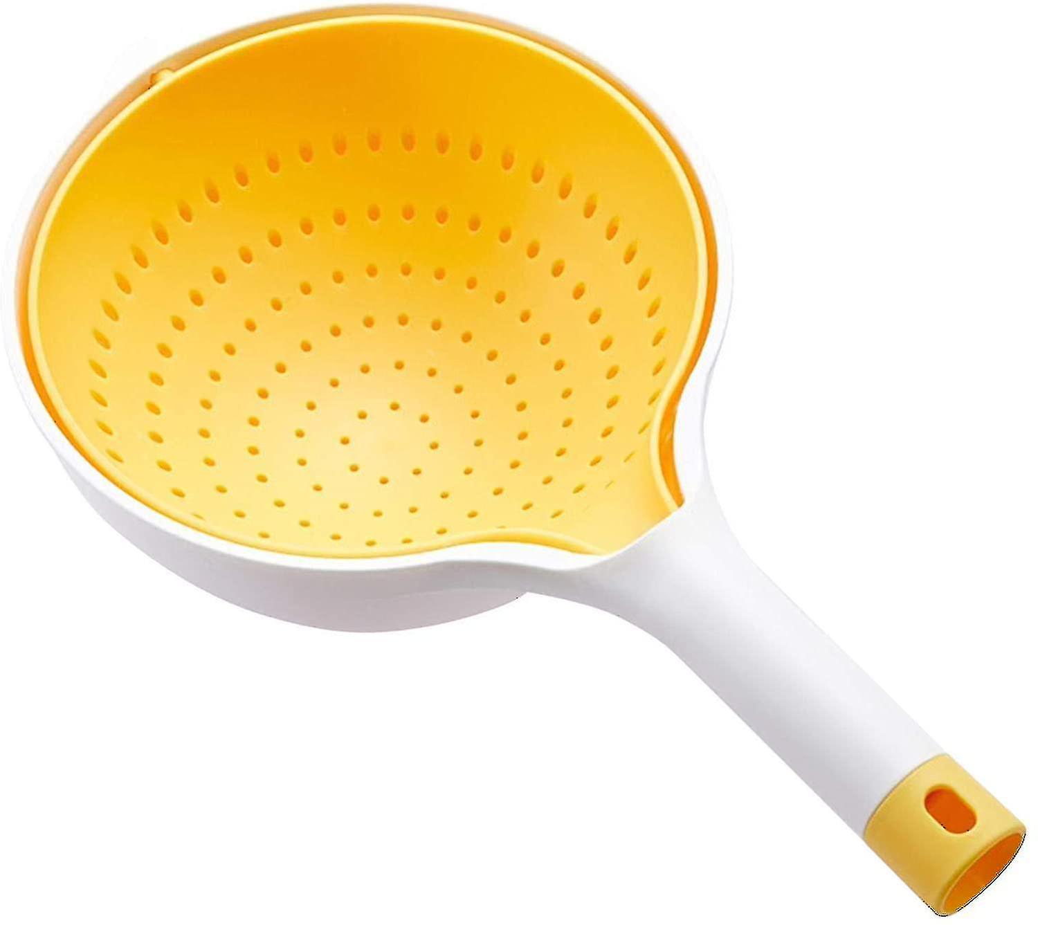 Rolling Strainer Kitchen Colander With Handle Food Plastic Colander Washing Filter Vegetable Basket