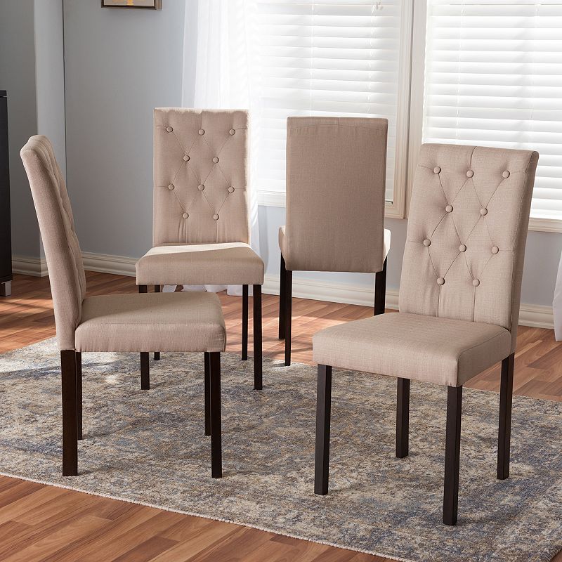 Baxton Studio Gardner Tufted Dining Chair 4-piece Set