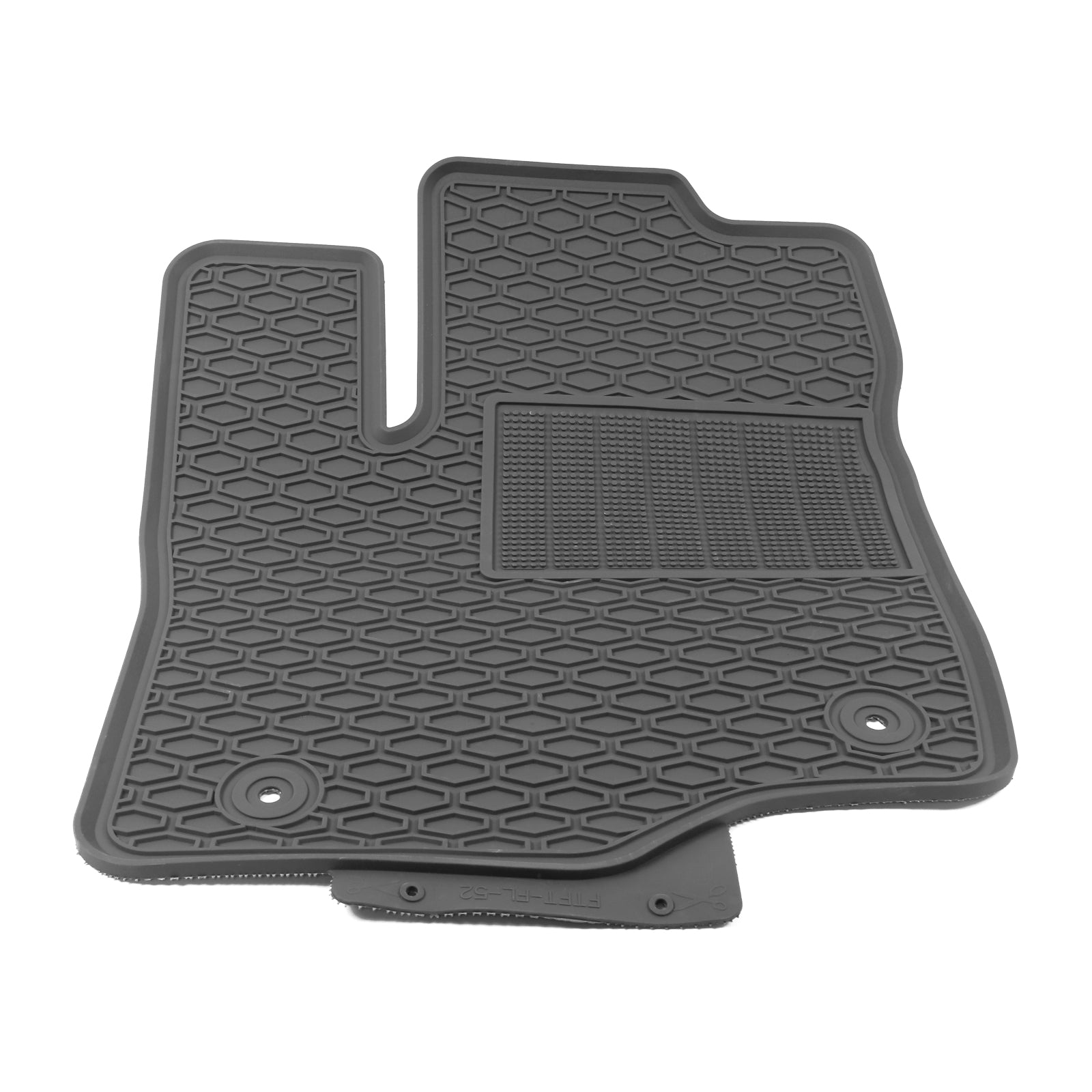 Ikon Motorsports Floor Mats Compatible With 2015-2022 Ford F-150 Crew Cab， Gray Latex All Weather Car Auto Front Rear Carpets Liner 3PC Set Protector