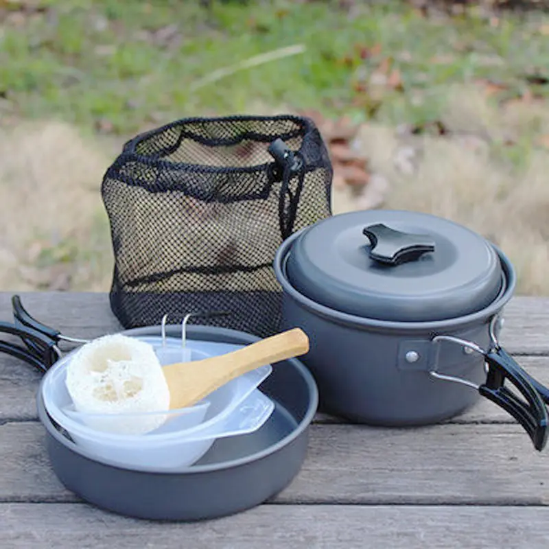 Hot Camping Cooking Pot Cookware Set for Outdoor Hiking Portable Camping  Picnic Barbecue Cookware Picnic Cookware