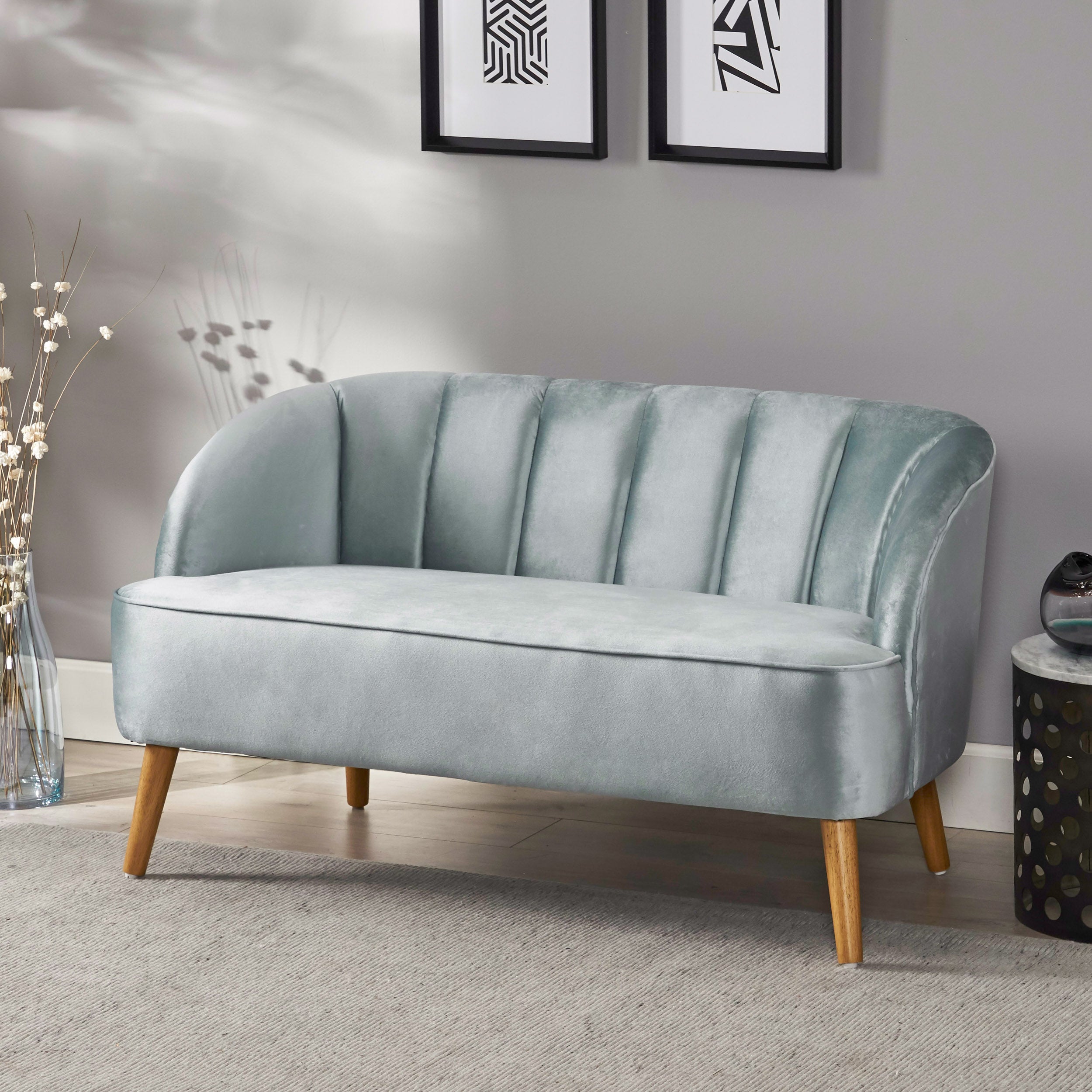 Scarlett Modern New Velvet Settee