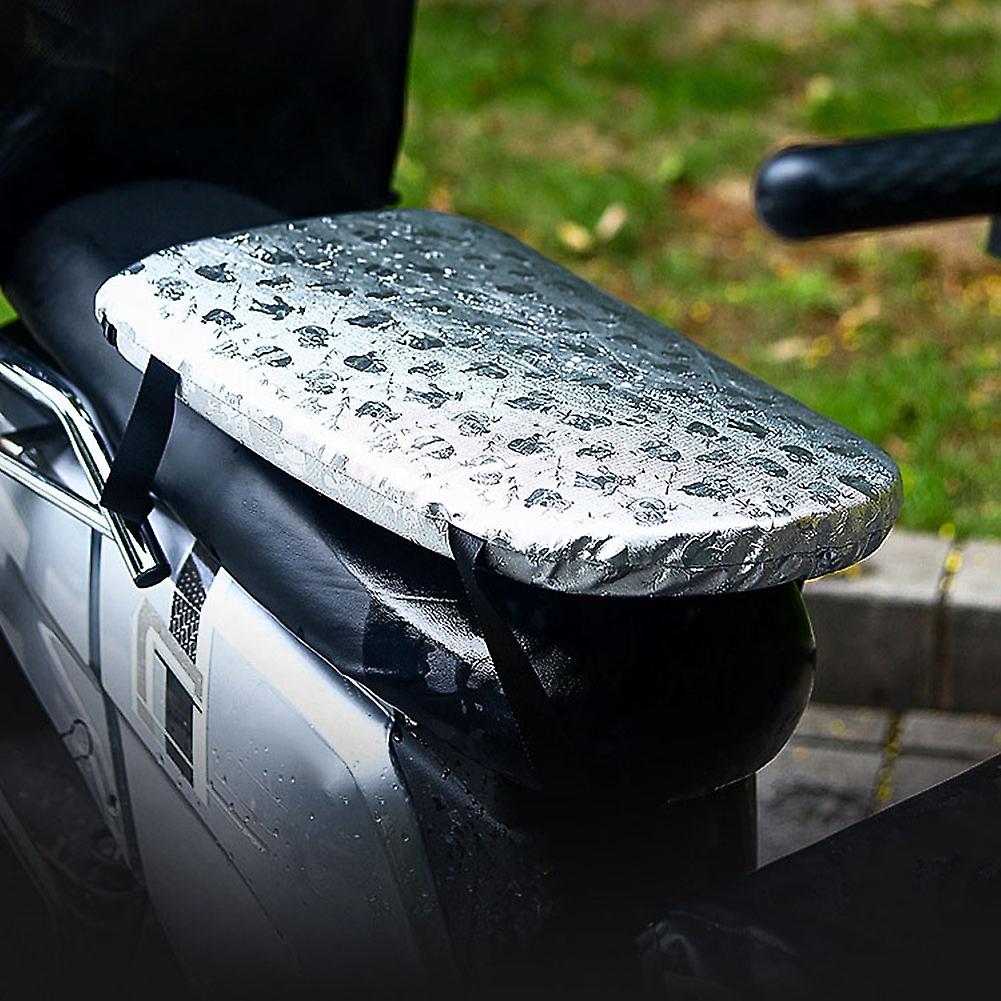 Motorcycle Seat Pad Shock Absorption Mat Comfortable Soft Comfortable Cooling Leather Cushion Black