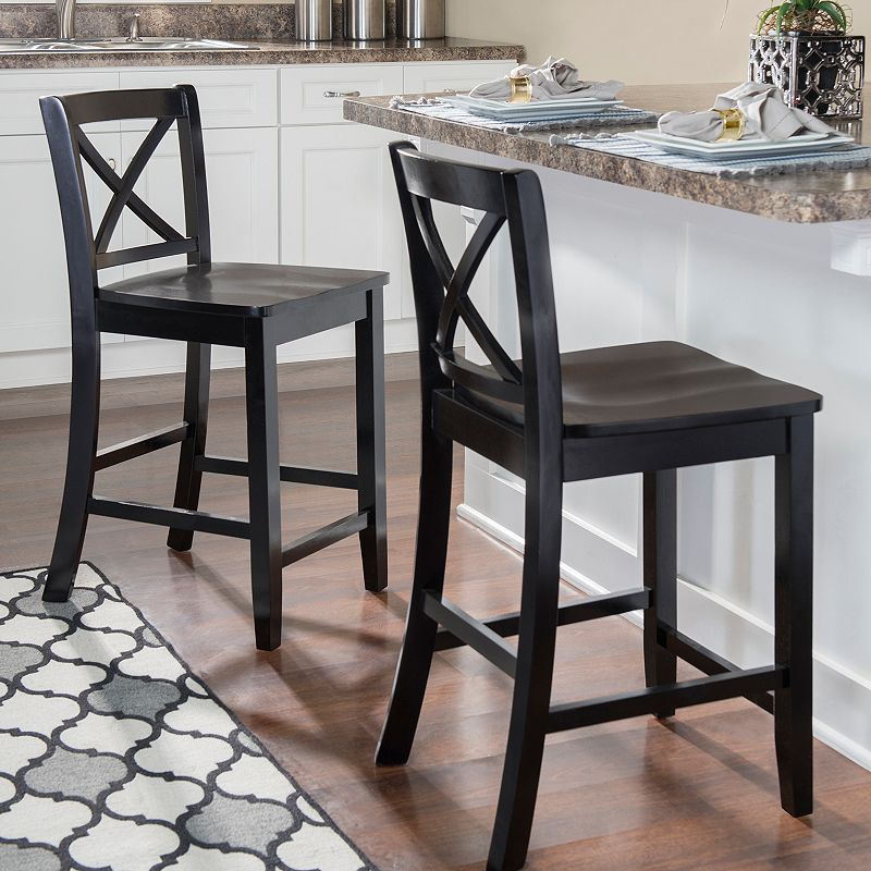 Linon X-Back Counter Stool