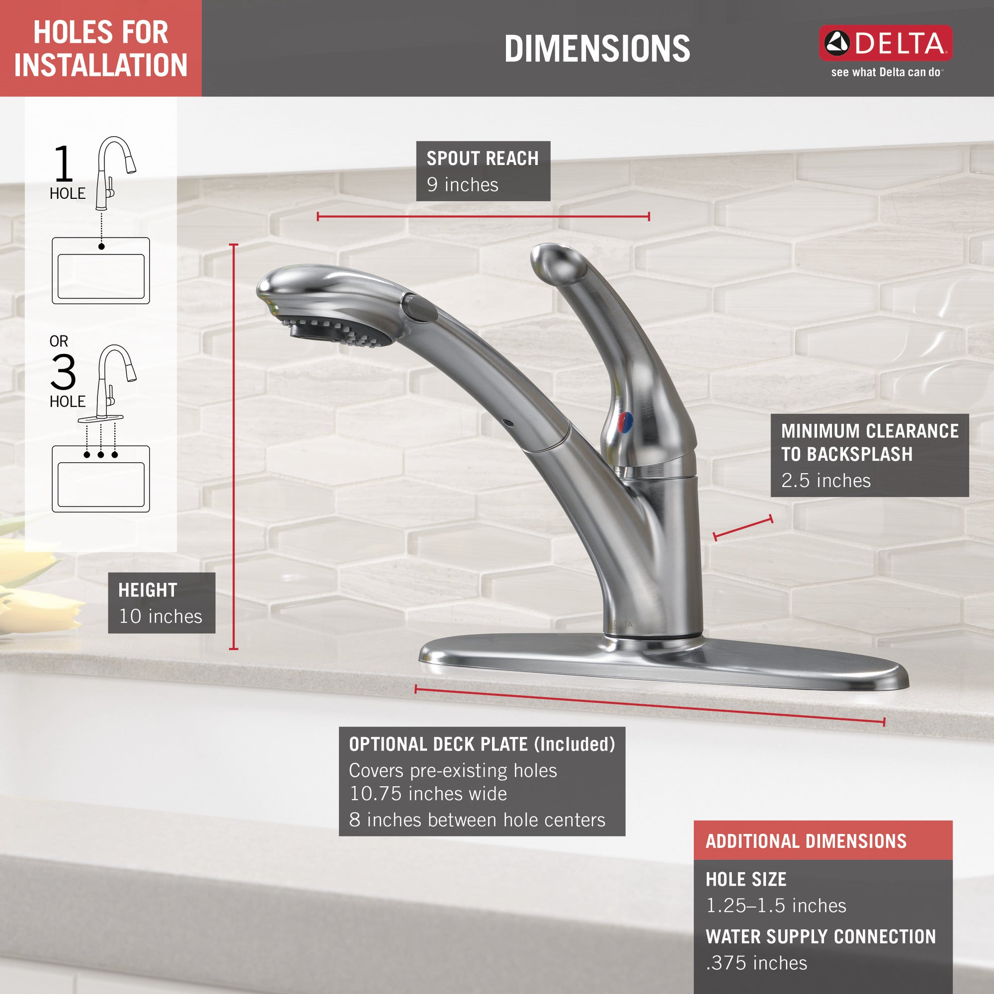 Signature Pullouts Single Handle Pull-Out Kitchen Faucet in Arctic Stainless 470-AR-DST