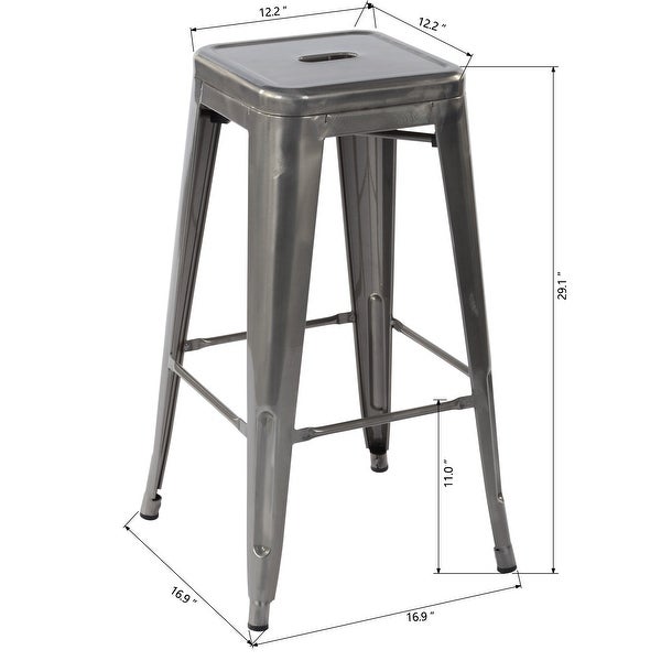 Homylin 29 Inch Backless Metal Counter Stools