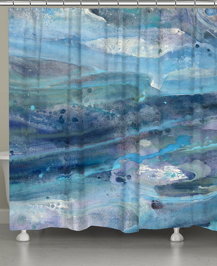 Laural Home Rolling Waves Shower Curtain