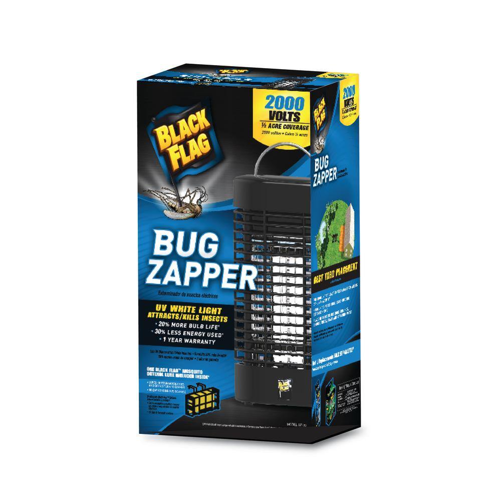 Black Flag 2000-Volt 12 acre Bug Zapper Insect Killer Includes Black Flag Mosquito Octenol Lure BZ-20